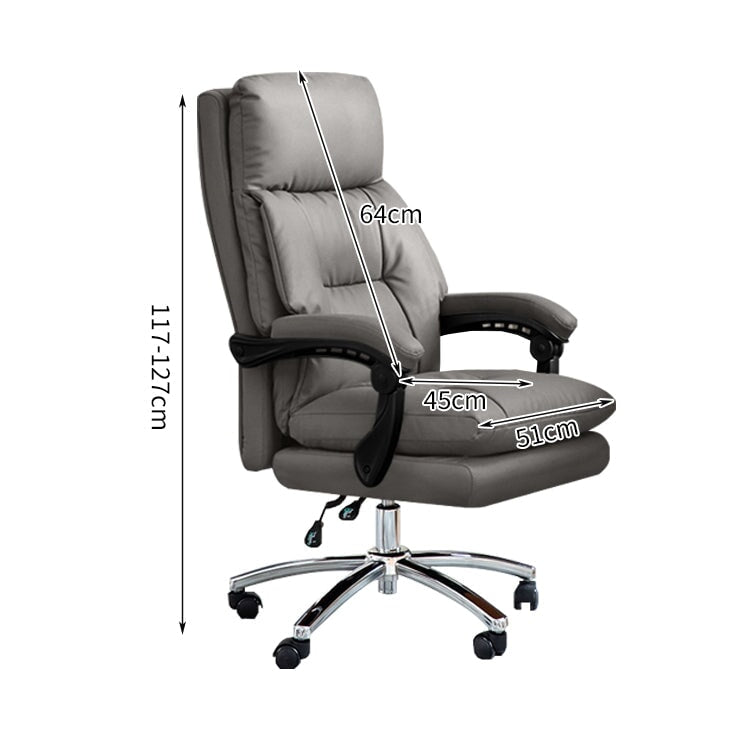 昇降回転式 リクライニング 二重クッション PUレザー チェア オフィスチェア シリコンフィル 高反発ウレタン 柔らか 快適 心地よい BGY-C007 chickagu