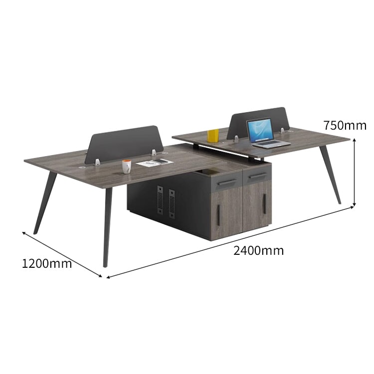 集中力向上 トップパネル キャビネット 引き出し 扉付き収納 スチール脚 デスク ワークデスク オフィス用 落ち着き シンプル ウォールナット カスタマイズ可能 BGZ-C052