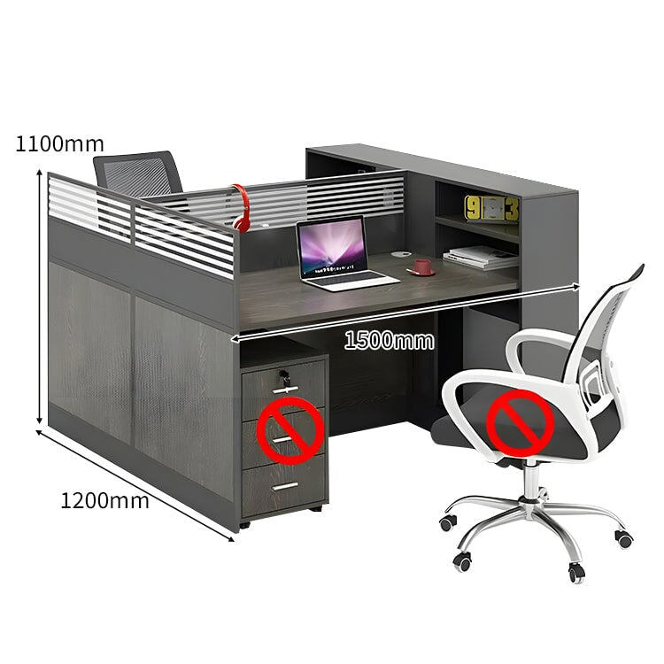 オフィスデスク ワークデスク ㍶デスク 事務机 デスク オープン収納 ㍶収納 デスクワゴン トップパネル付き ウォールナット カスタマイズ可能 BGZ-C005 chickagu