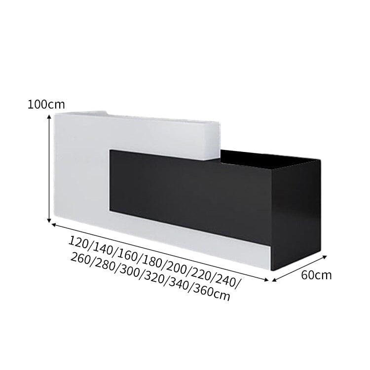 大容量収納 店舗用 受付カウンター カウンタテーブル 受付台 オフィス受付 エントランス受付 ホワイト カスタマイズ可能 JDT-C024 CHICKAGU