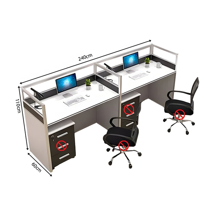 L型デスク トップパネル付き アジャスター付き オフィスデスク 事務机 ワークデスク パソコンデスク ファイルワゴン ホワイト カスタマイズ可能 BGZ-C015 CHICKAGU