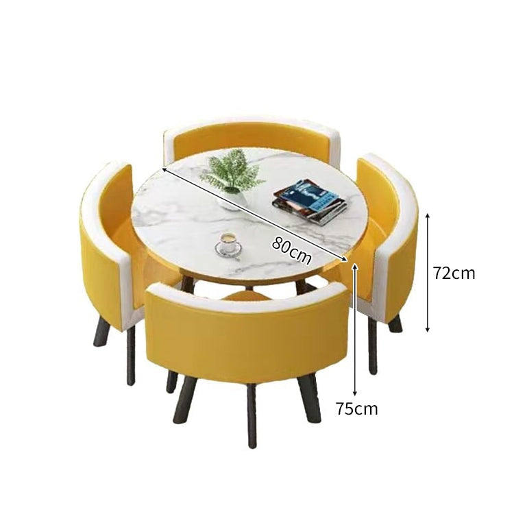 スチールフレーム 高耐荷重 安定性 R仕上げ コットンリネン 通気性 テーブル チェア セット 応接用 シンプル 簡素 カスタマイズ可能 JDZH-A408 chickagu