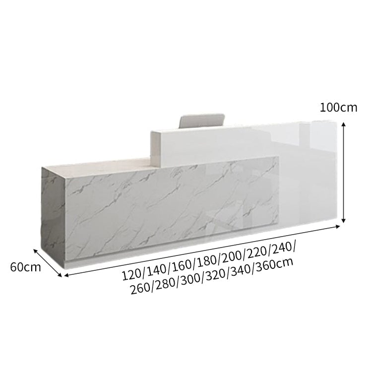 大容量収納 店舗用 受付カウンター カウンタテーブル 受付台 オフィス受付 エントランス受付 ホワイト カスタマイズ可能 JDT-C024 CHICKAGU