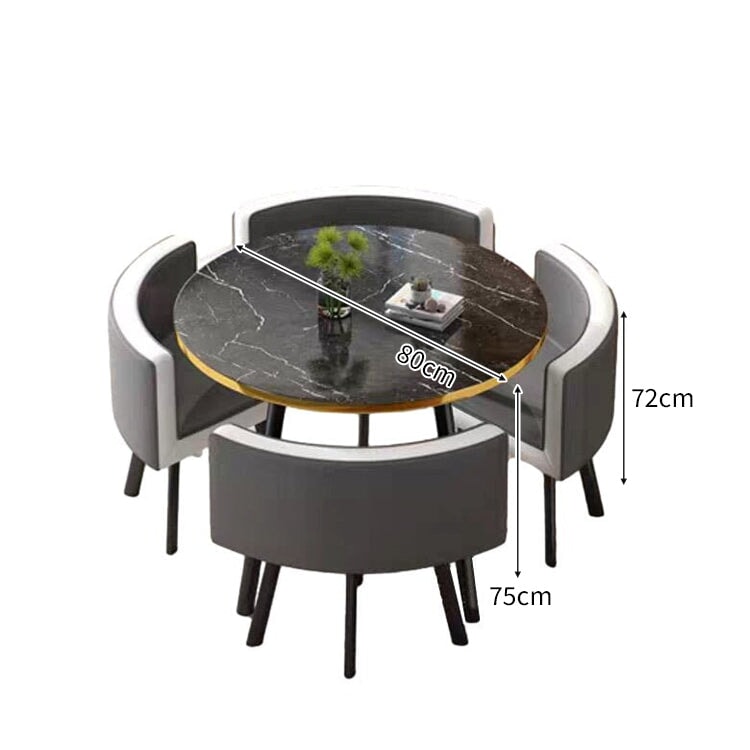 スチールフレーム 高耐荷重 安定性 R仕上げ コットンリネン 通気性 テーブル チェア セット 応接用 シンプル 簡素 カスタマイズ可能 JDZH-A408 chickagu