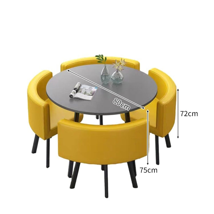 スチールフレーム 高耐荷重 安定性 R仕上げ コットンリネン 通気性 テーブル チェア セット 応接用 シンプル 簡素 カスタマイズ可能 JDZH-A408 chickagu