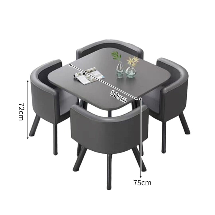 スチールフレーム 高耐荷重 安定性 R仕上げ コットンリネン 通気性 テーブル チェア セット 応接用 シンプル 簡素 カスタマイズ可能 JDZH-A408 chickagu