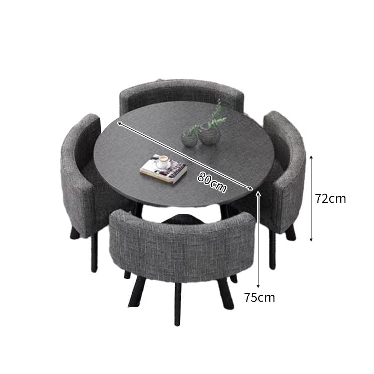 スチールフレーム 高耐荷重 安定性 R仕上げ コットンリネン 通気性 テーブル チェア セット 応接用 シンプル 簡素 カスタマイズ可能 JDZH-A408 chickagu