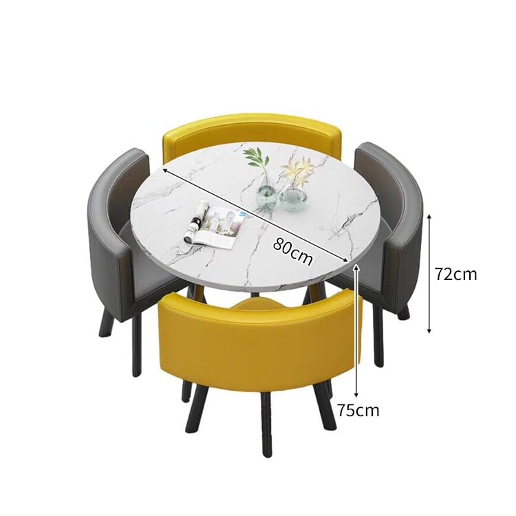 スチールフレーム 高耐荷重 安定性 R仕上げ コットンリネン 通気性 テーブル チェア セット 応接用 シンプル 簡素 カスタマイズ可能 JDZH-A408 chickagu