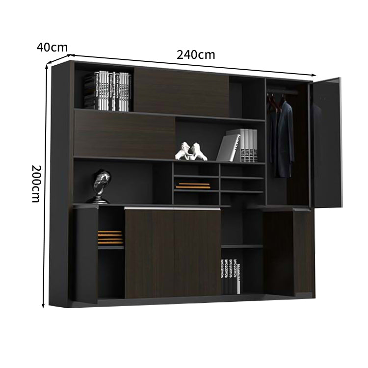 扉付き収納 オープン収納 多段式 台輪付き 木目調 収納キャビネット キャビネット 収納棚 大容量 洗練 実用 カスタマイズ可能 CWG-C006