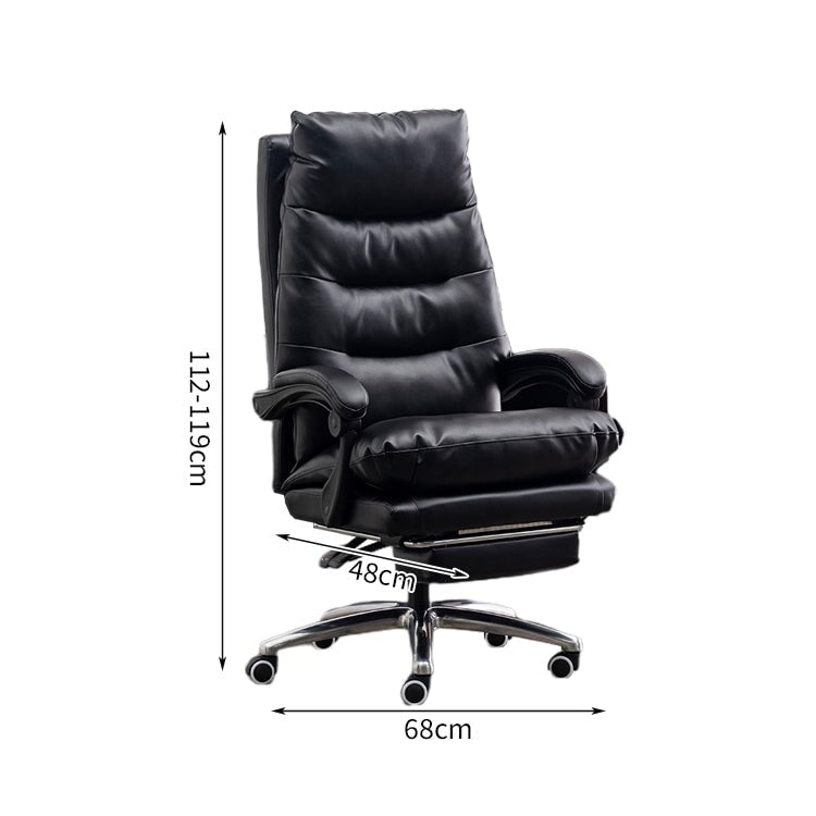 リクライニング フットレスト 二重クッション カウレザー キャスター オフィスチェア チェア 柔らか ボリューム感 快適 BGY-C006 chickagu