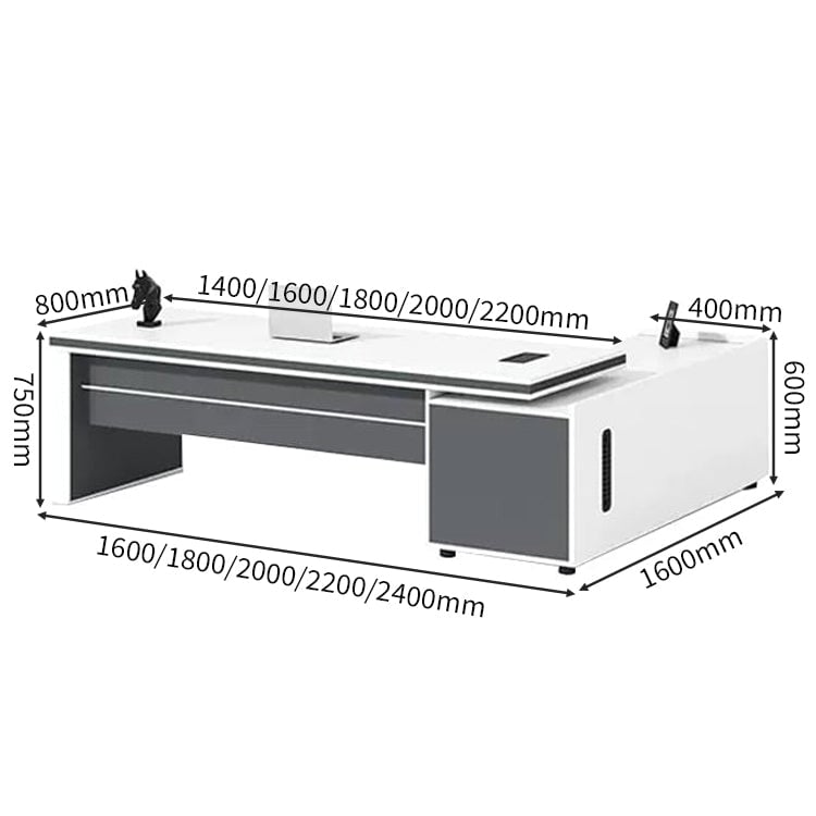 配線ボックス 通気孔 キャビネット 大容量 幕板 幅広 分厚い天板 デスク 役員デスク ワークデスク バイカラー 洗練 機能的 使い勝手 カスタマイズ可能 LBZ-C099 chickagu