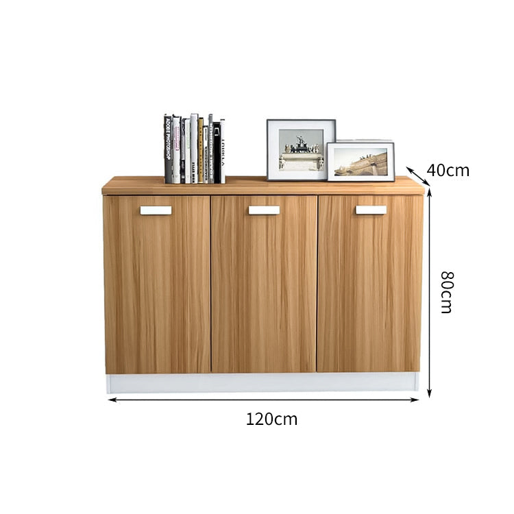 大容量 扉付き ホコリ防止 バイカラーデザイン 木目調 厚い棚板 キャビネット 収納キャビネット 落ち着き 洗練 シンプル カスタマイズ可能 CWG-C063