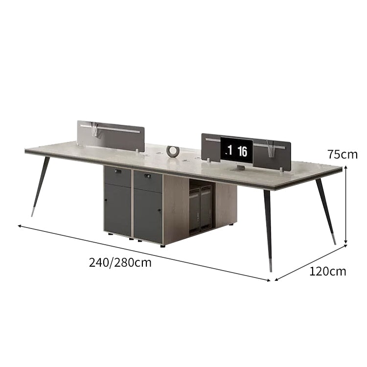エコ板材 安全無臭 厚い天板 キャビネット ダイヤル錠 トップパネル 炭素鋼脚 デスク オフィスデスク ワークデスク 落ち着き 洗練 機能的 カスタマイズ可能 BGZ-C037