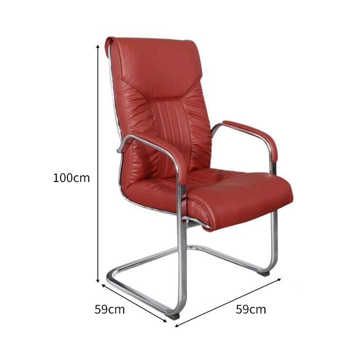 ラテックス クッション 柔らか 人間工学 PUレザー スチールフレーム ループ脚 チェア オフィスチェア シンプル 快適 BGY-C011 chickagu