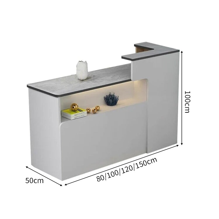 会社用 業務用 収納機能 角丸 木製受付カウンター レセプションデスク レジカウンター 受付カウンター エントランス受付 シンプル ホワイト カスタマイズ可能 JDT-C014 chickagu