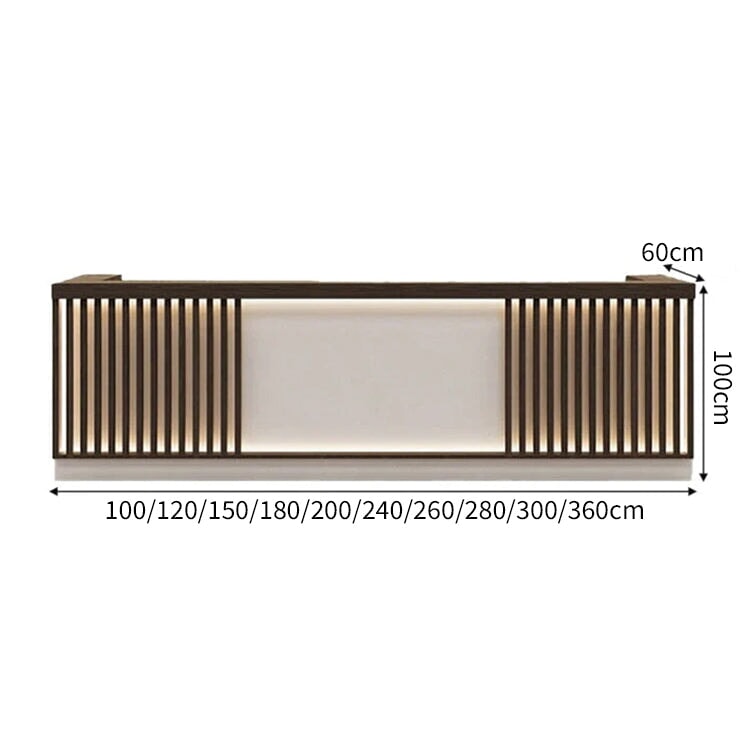 縞模様 大容量収納 ロゴ 受付カウンター エントランス受付 カウンターテーブル オフィス受付 モダン ナチュラル カスタマイズ可能 JDT-C017 CHICKAGU