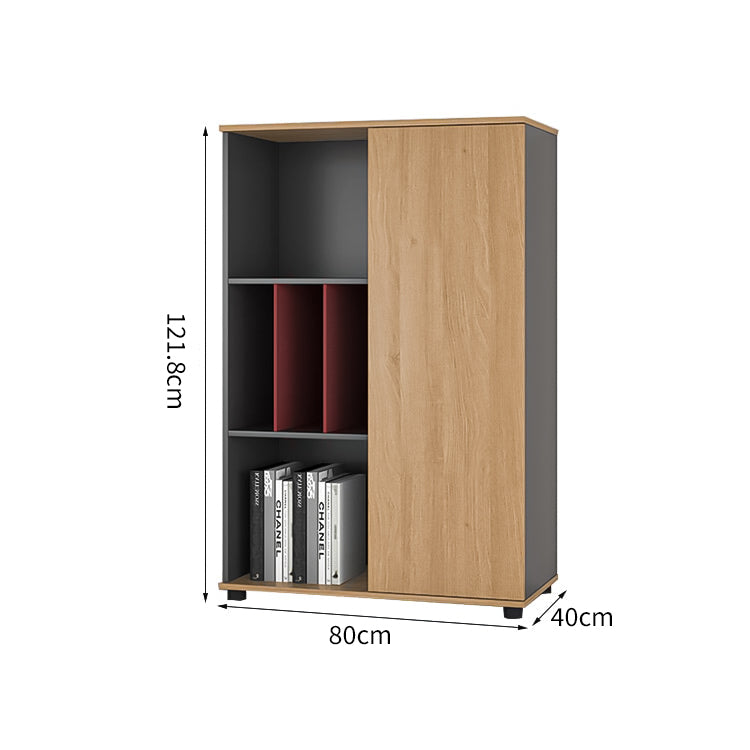 エコ板材 厚み 頑丈 耐久性 オープン収納 扉付き 多段式 収納キャビネット キャビネット 落ち着き 穏やか 木目調 おしゃれ CWG-C022