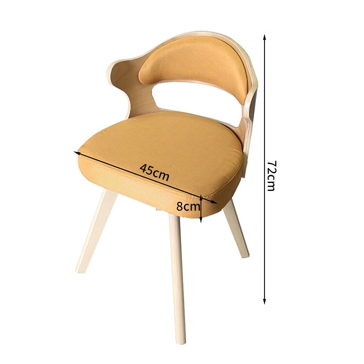 コットンリネン生地 天然木脚 八の字構造 U字型 フィット感 高反発ウレタン 弾力性 柔らか チェア 椅子 シンプル ナチュラル 穏やか JDZH-C036
