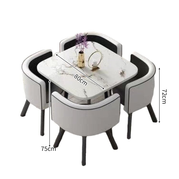 スチールフレーム 高耐荷重 安定性 R仕上げ コットンリネン 通気性 テーブル チェア セット 応接用 シンプル 簡素 カスタマイズ可能 JDZH-A408 chickagu