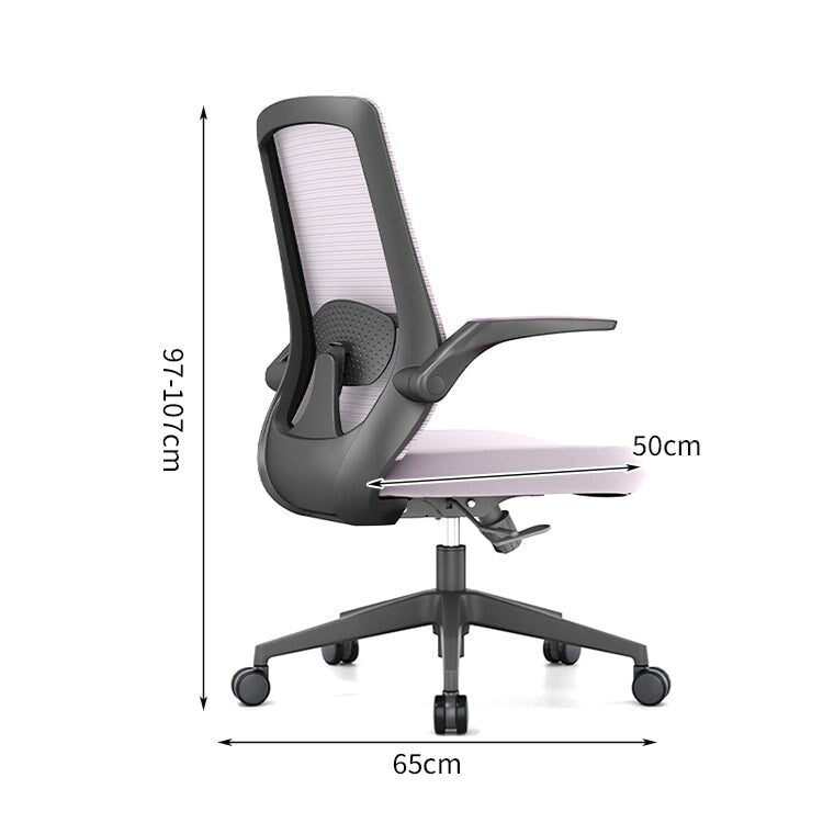 跳ね上げ式アームレスト S字形状背もたれ 人間工学 リクライニング チェア オフィスチェア ワークチェア 昇降回転式 ウレタン充填 柔らか 快適 BGY-C034 chickagu