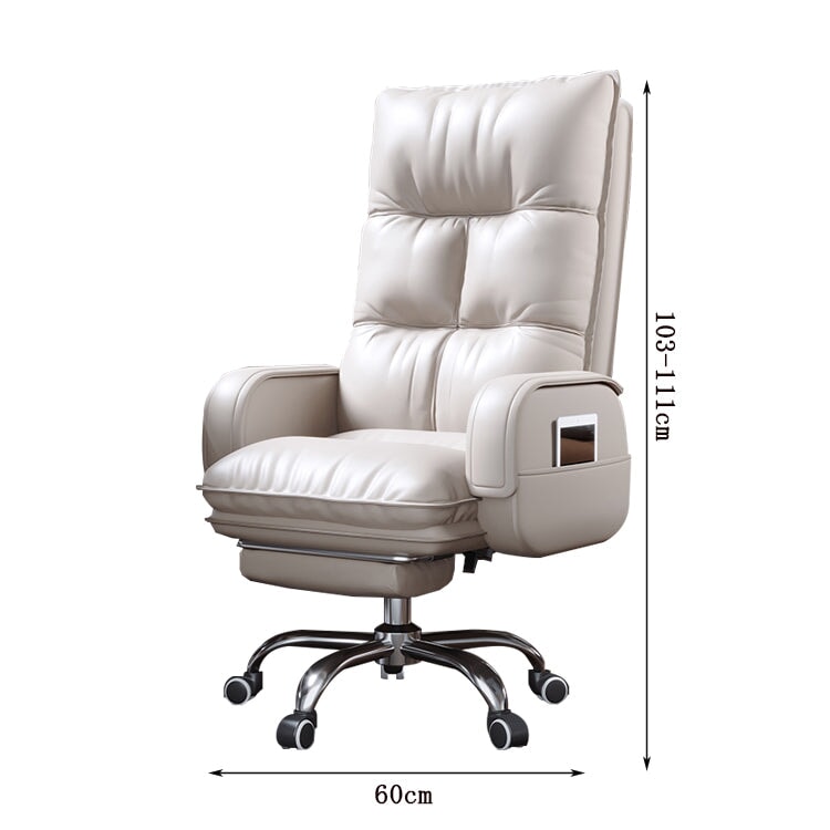 ワークチェア オフィスチェア エグゼクティブチェア PUレザー生地 シリコンフィル 高密度ウレタンフォーム リクライニング機能 フットレスト 高級 BGY-C033  chickagu