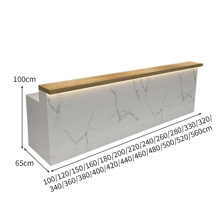 L型 LEDライト付き 大容量収納 引き出し付き 受付カウンター バーカウンター 受付台 カウンターテーブル グレー カスタマイズ可能 JDT-C027