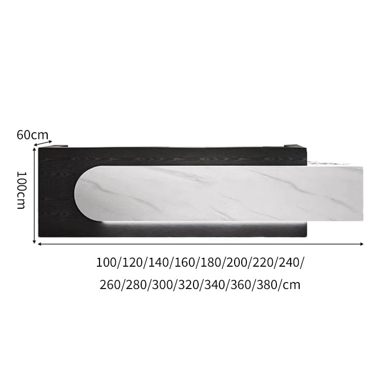 上部天板 分類収納 大容量 ステンレス鋼 光沢感 木材 バイカラー 受付カウンター カウンター レジ台 おしゃれ モダン 洗練 カスタマイズ可能 JDT-C053