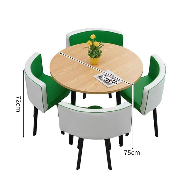 スチールフレーム 高耐荷重 安定性 R仕上げ コットンリネン 通気性 テーブル チェア セット 応接用 シンプル 簡素 カスタマイズ可能 JDZH-A408 chickagu