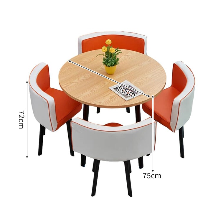 スチールフレーム 高耐荷重 安定性 R仕上げ コットンリネン 通気性 テーブル チェア セット 応接用 シンプル 簡素 カスタマイズ可能 JDZH-A408 chickagu