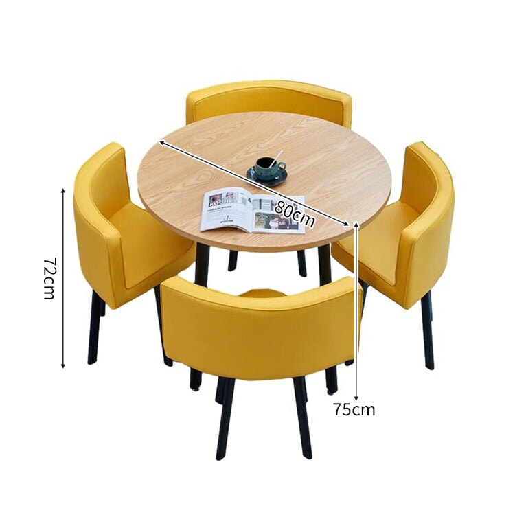 スチールフレーム 高耐荷重 安定性 R仕上げ コットンリネン 通気性 テーブル チェア セット 応接用 シンプル 簡素 カスタマイズ可能 JDZH-A408 chickagu