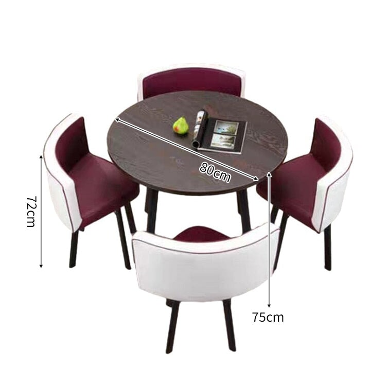 スチールフレーム 高耐荷重 安定性 R仕上げ コットンリネン 通気性 テーブル チェア セット 応接用 シンプル 簡素 カスタマイズ可能 JDZH-A408 chickagu