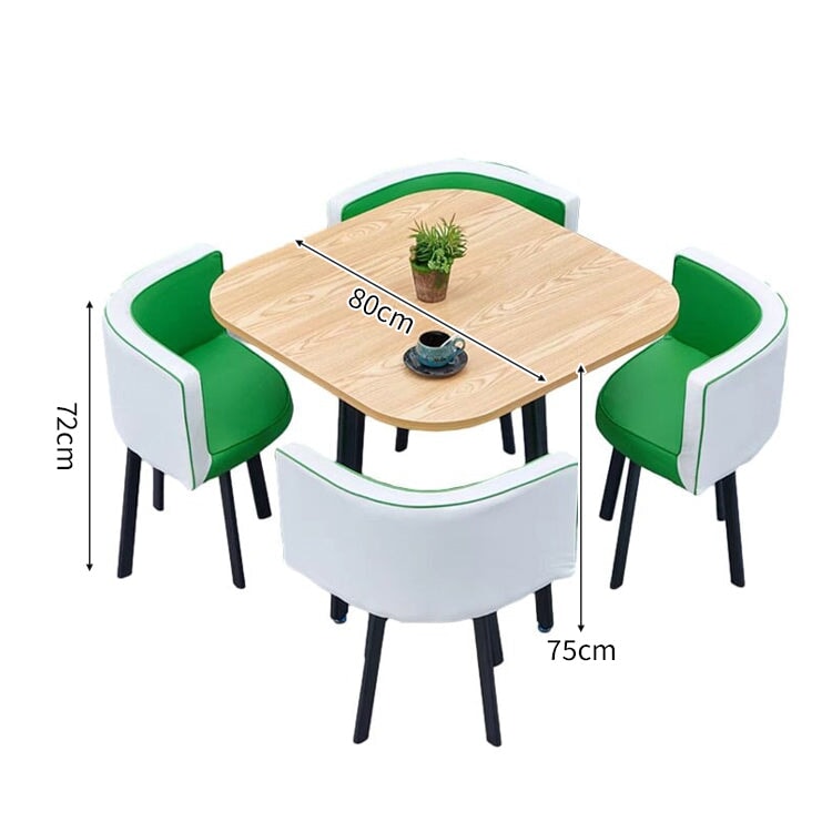 スチールフレーム 高耐荷重 安定性 R仕上げ コットンリネン 通気性 テーブル チェア セット 応接用 シンプル 簡素 カスタマイズ可能 JDZH-A408 chickagu