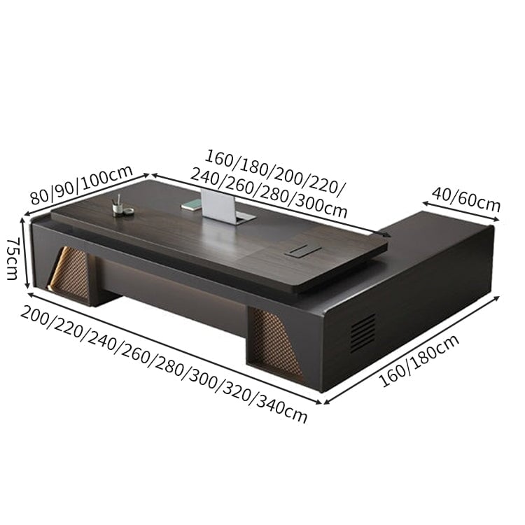 ダブルサイドキャビネット 大容量 幅広 R仕上げ ダイヤル錠 通気孔 デスク エグゼクティブ 役員デスク 落ち着き 木目調 機能的 上質 カスタマイズ可能 LBZ-C037 chickagu