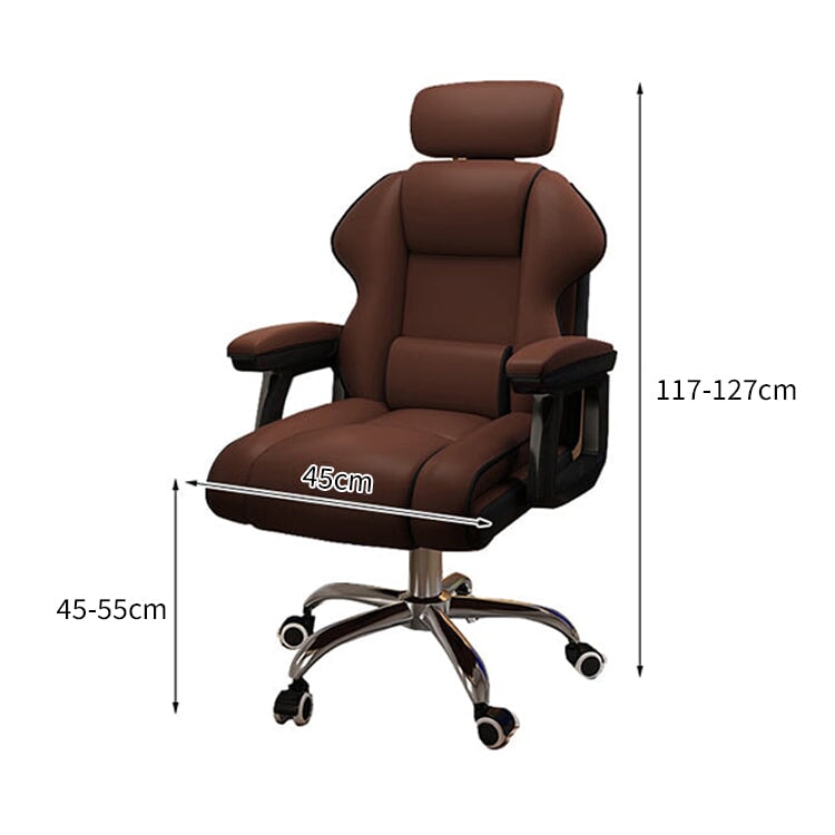 昇降回転式 リクライニング 135° ヘッドレスト ランバーサポート オフィスチェア チェア 五本脚ベース 金属製 キャスター付き 人間工学 快適 上質 BGY-C008 chickagu