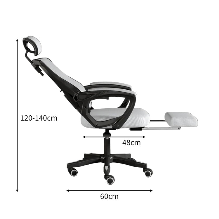 リクライニング ヘッドレスト フットレスト 昇降回転式 メッシュ生地 通気性 チェア オフィスチェア 二重充填 柔らか 快適 BGY-C002 chickagu