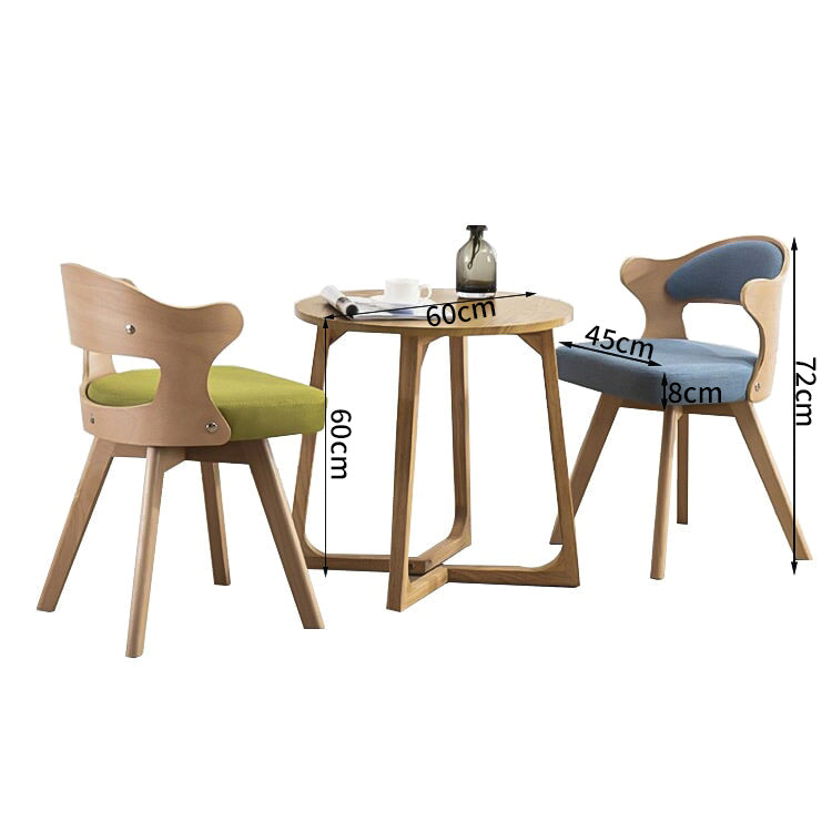 コットンリネン生地 天然木脚 八の字構造 U字型 フィット感 高反発ウレタン 弾力性 柔らか チェア 椅子 シンプル ナチュラル 穏やか JDZH-C036