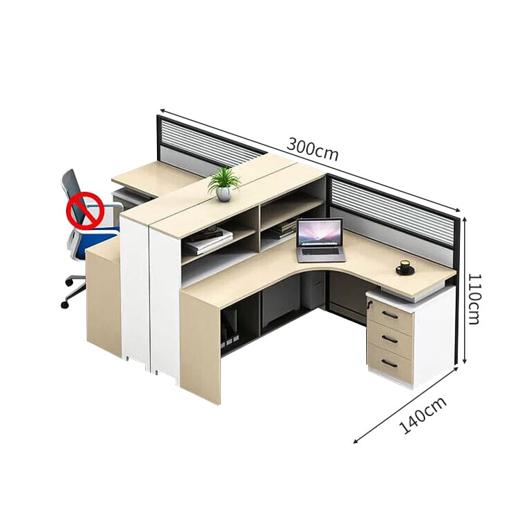 収納棚 キャビネット 防音パーティション エコ板材 L字型 デスク オフィスデスク ワークデスク 実用 機能的 洗練 カスタマイズ可能 BGZ-C030 chickagu