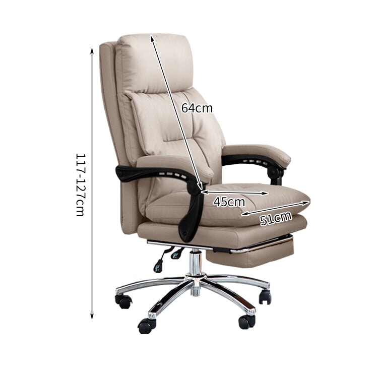 昇降回転式 リクライニング 二重クッション PUレザー チェア オフィスチェア シリコンフィル 高反発ウレタン 柔らか 快適 心地よい BGY-C007 chickagu