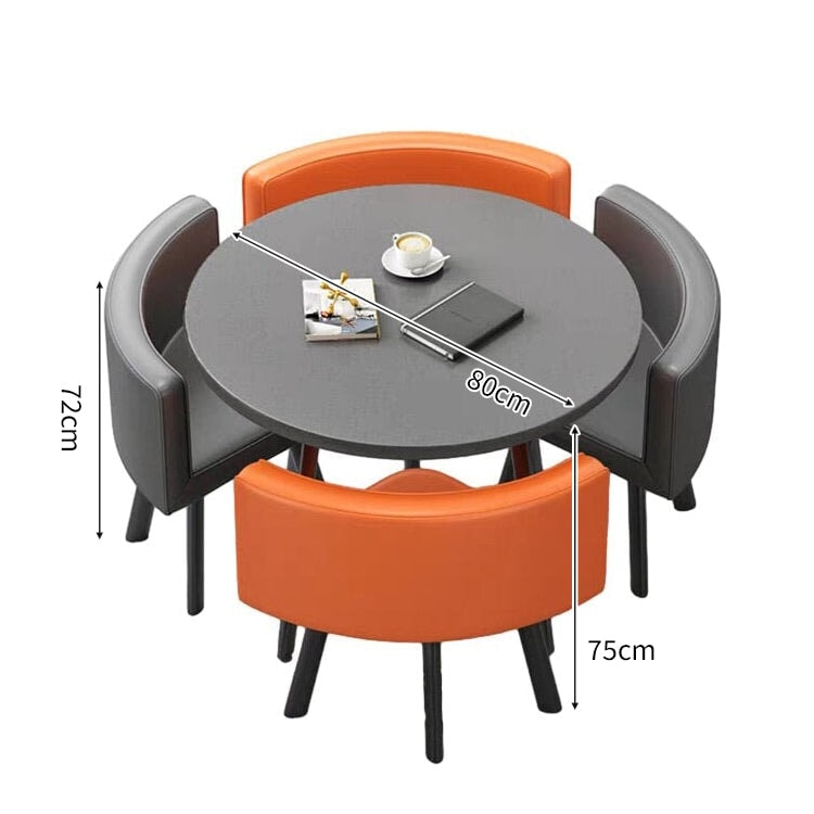 スチールフレーム 高耐荷重 安定性 R仕上げ コットンリネン 通気性 テーブル チェア セット 応接用 シンプル 簡素 カスタマイズ可能 JDZH-A408 chickagu