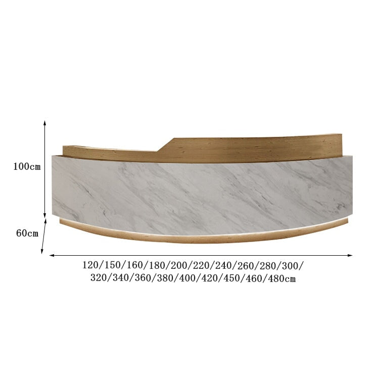 受付カウンター カウンタテーブル 受付台 エントランス受付 木目調 マーブル柄 収納 扉付き 引き出し 鍵付 LEDライト オシャレ ホワイト カスタマイズ可能 JDT-C056   CHICKAGU