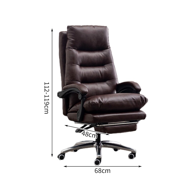 リクライニング フットレスト 二重クッション カウレザー キャスター オフィスチェア チェア 柔らか ボリューム感 快適 BGY-C006 chickagu