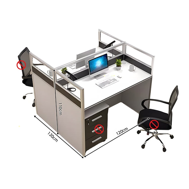 L型デスク トップパネル付き アジャスター付き オフィスデスク 事務机 ワークデスク パソコンデスク ファイルワゴン ホワイト カスタマイズ可能 BGZ-C015 CHICKAGU