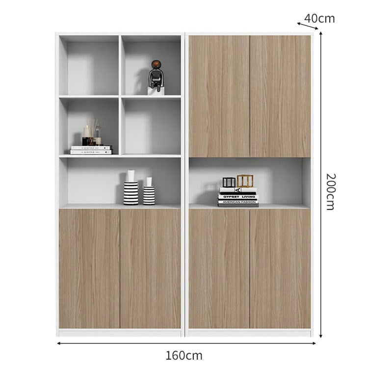 多段式 大容量 分類収納 エコ板材 丈夫 蝶番 耐久性 台輪 安定性 収納棚 キャビネット オフィスキャビネット 木目調 使い勝手 実用 カスタマイズ可能 CWG-C030 chickagu