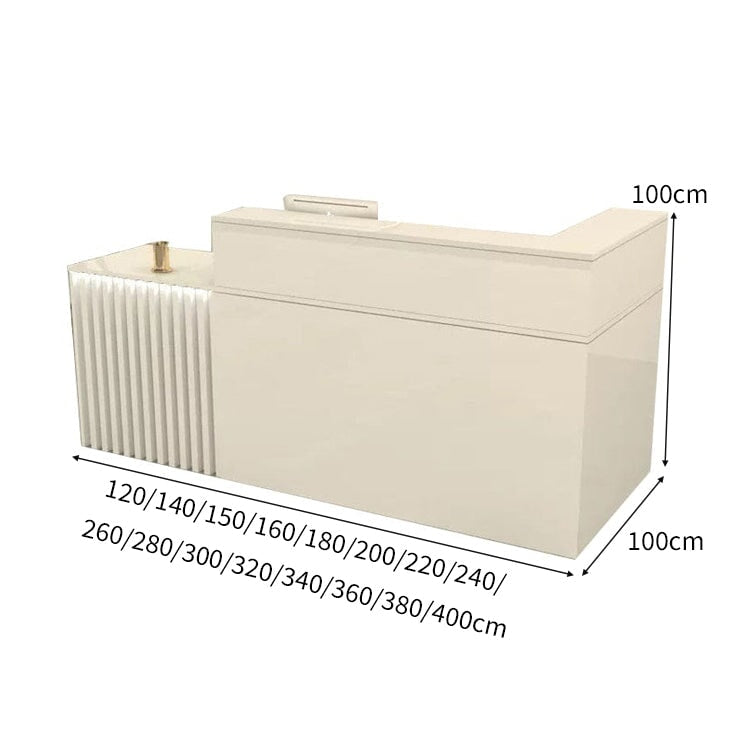 錠付き引き出し 扉付き収納 大容量 上部天板 バイカラー スリット入り レジ台 受付台 カウンター 受付カウンター 上質 おしゃれ 実用的 カスタマイズ可能 JDT-C049 chickagu