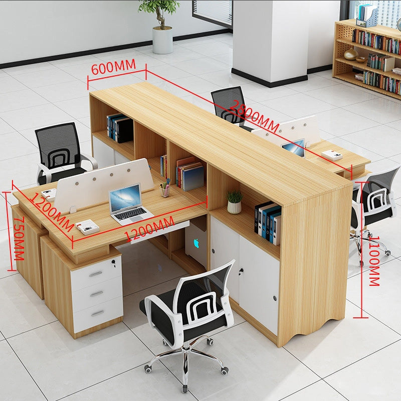 デスク L字デスク オフィスデスク PCデスク 木目調 配線ボックス付き オープン収納 仕切りパネル付き PC収納 サイトキャビネット付き 組み合わせ自由 シンプルモダン ナチュラル ホワイト BGZ-013
