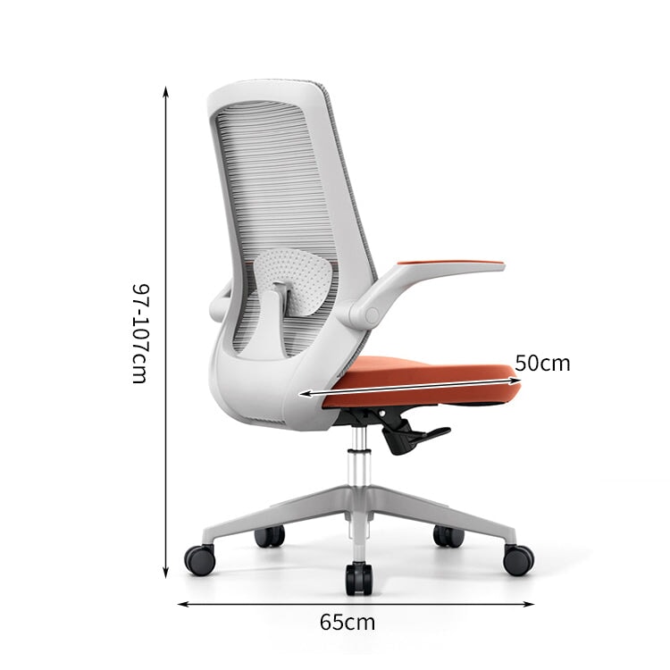 跳ね上げ式アームレスト S字形状背もたれ 人間工学 リクライニング チェア オフィスチェア ワークチェア 昇降回転式 ウレタン充填 柔らか 快適 BGY-C034 chickagu
