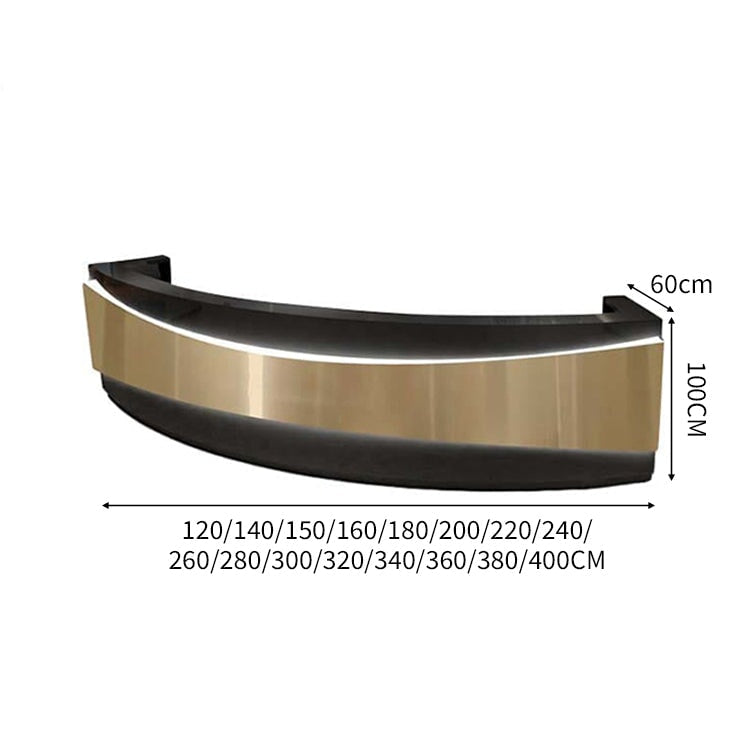 焼付塗装 オープン収納 引き出し付き 受付カウンター カウンタテーブル 受付台 オフィス受付 エントランス受付 モダン ゴールド カスタマイズ可能 JDT-C025 chickagu