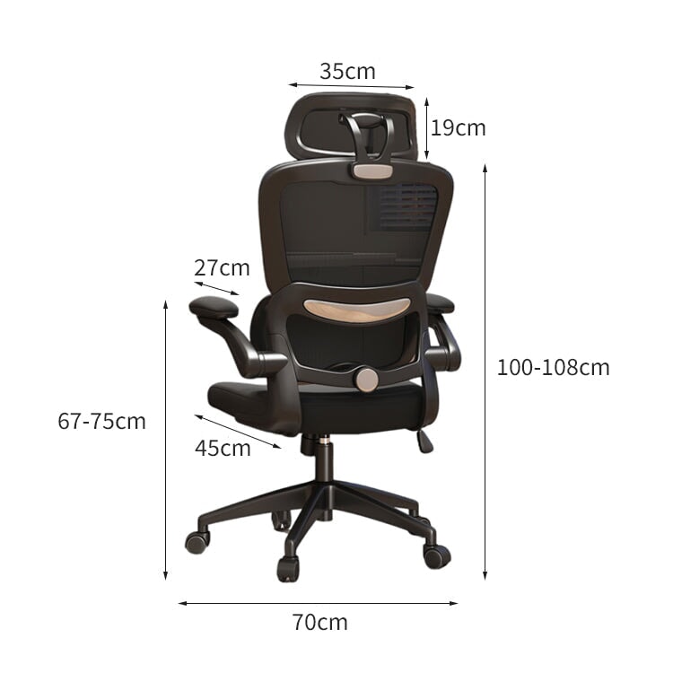 ヘッドレスト ランバーサポート フィットする リクライニング 高反発ウレタン 柔らか チェア オフィスチェア 作業用 ミニマル 簡素 心地よい BGY-C010 chickagu