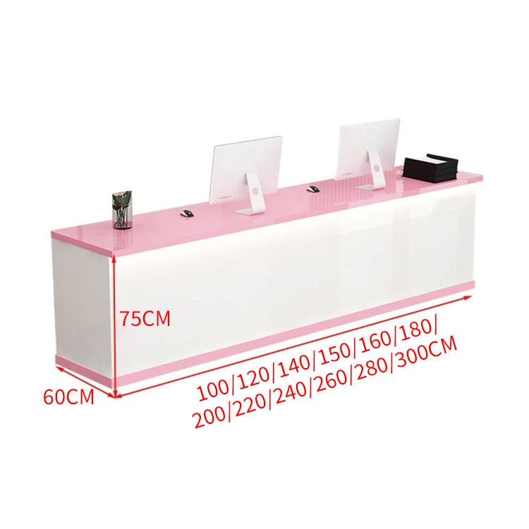 木製受付カウンター レセプションデスク レジカウンター 受付カウンター エントランス受付 業務用 会社用 キーボードトレイ付き 広い天板 高級感 chickagu