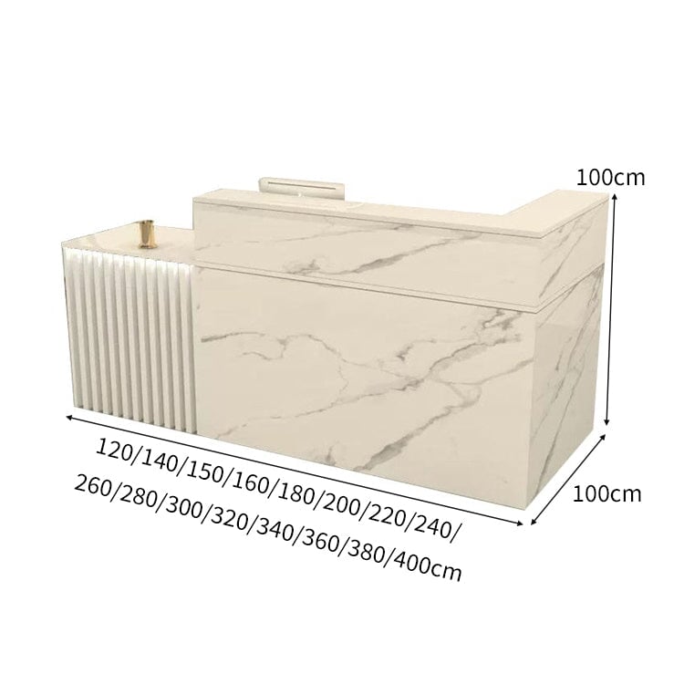 錠付き引き出し 扉付き収納 大容量 上部天板 バイカラー スリット入り レジ台 受付台 カウンター 受付カウンター 上質 おしゃれ 実用的 カスタマイズ可能 JDT-C049 chickagu